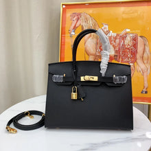 Load image into Gallery viewer, Birkin Sellier 25 Black Epsom Leather Gold Hardware