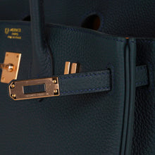 Load image into Gallery viewer, Special Order HSS Birkin 25 Bag Vert Cypress Togo Leather with Rose Gold Hardware