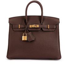 Load image into Gallery viewer, Birkin 25 Gold Hardware Chocolat Togo Quilted Epsom Leather Golden Lock