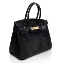 Load image into Gallery viewer, Birkin 30 Bag Doblis (Suede) Black Gold Hardware
