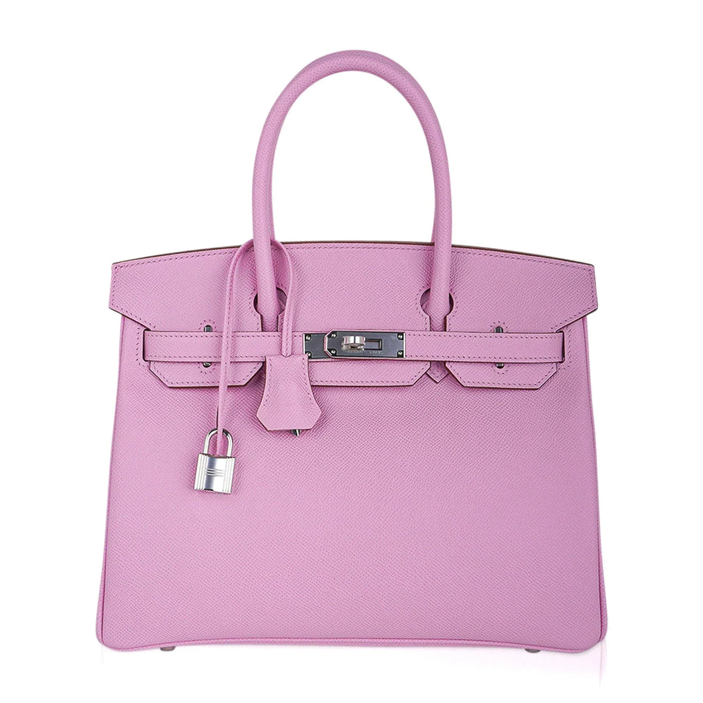 Birkin 30 Bag Mauve Sylvestre Epsom Leather with Palladium Hardware