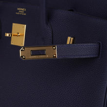 Load image into Gallery viewer, Birkin 35 Bag Blue Nuit Gold Hardware Togo Leather