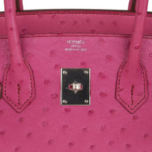 Load image into Gallery viewer, Birkin 35 Bag Fuchsia Ostrich Palladium Hardware