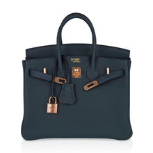 Load image into Gallery viewer, Special Order HSS Birkin 25 Bag Vert Cypress Togo Leather with Rose Gold Hardware