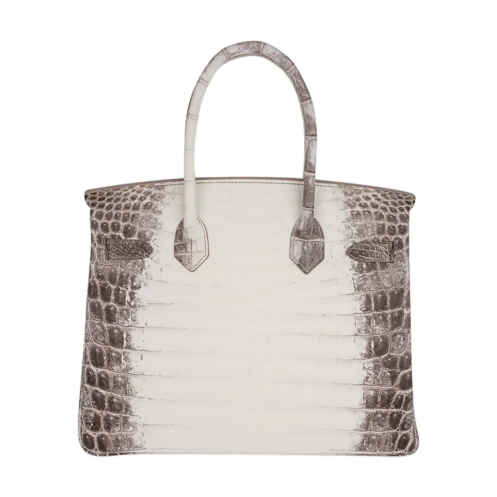 Birkin 30 Bag Diamond Himalaya Blanc Matte Niloticus Crocodile with 18k White Gold Hardware