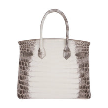 Load image into Gallery viewer, Birkin 30 Bag Diamond Himalaya Blanc Matte Niloticus Crocodile with 18k White Gold Hardware
