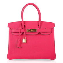 Load image into Gallery viewer, Birkin 30 Bag Rose Extreme Clemence Leather with Gold Hardware
