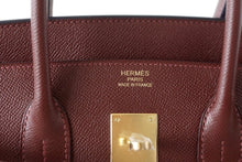 Load image into Gallery viewer, Birkin 35 Bag Red Rouge H Limited Edition Contour Navy Gold