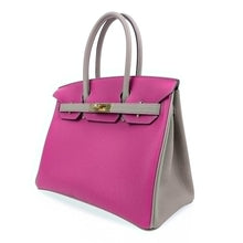 Load image into Gallery viewer, Special Order HSS Birkin 30 Bag Rose Pourpre &amp; Gris Asphalte Togo Leather with Gold Hardware