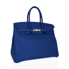 Load image into Gallery viewer, Birkin 35 Bag Blue de France Togo Leather with Palladium Hardware