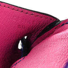 Load image into Gallery viewer, Birkin Blue Croc Embossement Leather Handbags Metal Lock Satchel Bag