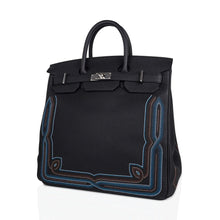 Load image into Gallery viewer, Limited Edition HAC Western Birkin 40 Bag Runway Embroidered Black Togo Leather with Palladium Hardware
