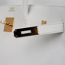 Load image into Gallery viewer, Birkin 35 Bag White Gold Hardware Clemence Leather New