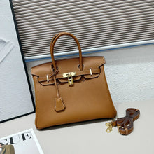 Load image into Gallery viewer, Birkin Gold Tan Togo Leather 25cm Togo calfskin leather Gold accessories