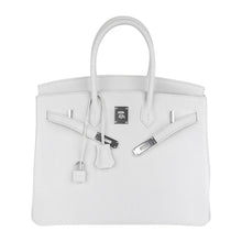 Load image into Gallery viewer, Birkin 35 Bag White Clemence Leather with Palladium Hardware