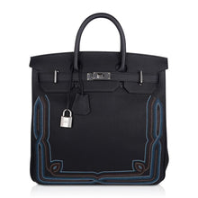 Load image into Gallery viewer, Limited Edition HAC Western Birkin 40 Bag Runway Embroidered Black Togo Leather with Palladium Hardware