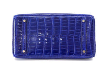Load image into Gallery viewer, Birkin 35 Bag Vivid Electric Blue Porosus Crocodile Palladium