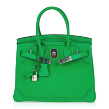 Load image into Gallery viewer, Birkin 30 Ghillies Limited Edition Bag Bamboo Palladium Hardware New w/Box