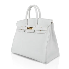 Load image into Gallery viewer, Birkin 25 HSS Bag White Clemence Gold Hardware