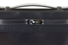 Kelly Pochette Clutch Bag Limited Edition So Black Box Leather Very Rare