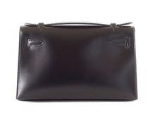 Load image into Gallery viewer, Kelly Pochette Clutch Bag Limited Edition So Black Box Leather Very Rare
