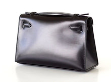 Load image into Gallery viewer, Kelly Pochette Clutch Bag Limited Edition So Black Box Leather Very Rare