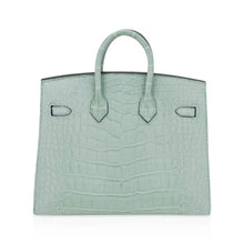 Load image into Gallery viewer, Limited Edition Birkin 20 Sellier Bag Vert D’Eau Matte Alligator with Gold Hardware