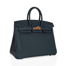 Load image into Gallery viewer, Special Order HSS Birkin 25 Bag Vert Cypress Togo Leather with Rose Gold Hardware