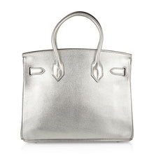Load image into Gallery viewer, Limited Edition Birkin 30 Bag Silver Metallic Chevre Leather with Palladium Hardware
