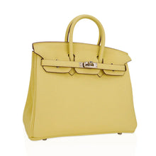 Load image into Gallery viewer, Birkin 25 Bag Jaune Poussin Togo Leather with Palladium Hardware