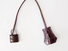 Load image into Gallery viewer, Kelly 35 Bag Tri Color Horseshoe Porosus Crocodile Palladium