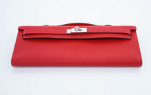 Load image into Gallery viewer, Kelly Cut Bag Clutch Rouge Casaque Epsom Palladium