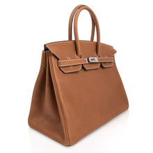Load image into Gallery viewer, Limited Edition Birkin 35 Bag Fauve Barenia Faubourg Leather with Palladium Hardware