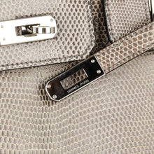 Load image into Gallery viewer, Birkin 25 Bag Gris Agate Lizard Palladium Hardware VERY Rare