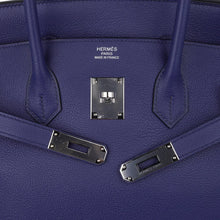 Load image into Gallery viewer, Limited Edition Birkin 35 Bag Blue Sapphire Taurillon Novillo Leather &amp; Toile Sea Surf &amp; Fun