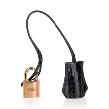 Load image into Gallery viewer, Birkin 30 Touch Bag Black Crocodile / Black Leather Rose Gold Hardware