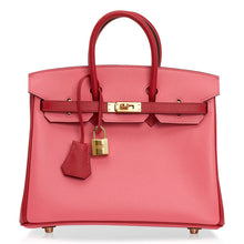 Load image into Gallery viewer, Birkin 25 HSS Bag Rose Azalee Rouge Casaque Epsom Gold Hardware