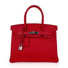 Load image into Gallery viewer, Birkin 30 Bag Rouge Casaque Epsom Leather with Palladium Hardware