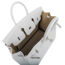 Load image into Gallery viewer, Birkin 25 Bag HSS White Clemence Trench Interior Brushed Palladium Hardware