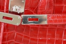 Load image into Gallery viewer, Birkin 35 Bag Porosus Crocodile Bougainvillea Palladium