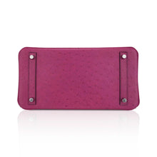 Load image into Gallery viewer, Birkin 30 Bag Rose Pourpre Ostrich with Palladium Hardware
