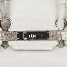 Load image into Gallery viewer, Birkin 35 Himalaya Blanc Crocodile Palladium Hardware