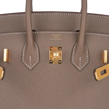 Load image into Gallery viewer, Birkin Sellier 25 Etoupe Gold Hardware Epsom Leather New w/Box