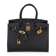 Load image into Gallery viewer, Birkin Sellier Limited Edition 30 Bag Black Veau Graine Monsieur Laiton