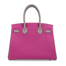 Load image into Gallery viewer, Special Order HSS Birkin 30 Bag Rose Pourpre &amp; Gris Asphalte Togo Leather with Gold Hardware