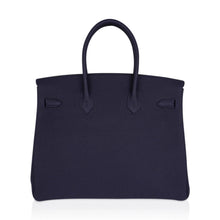 Load image into Gallery viewer, Birkin 35 Bag Blue Nuit Gold Hardware Togo Leather