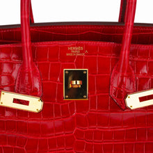 Load image into Gallery viewer, Birkin 35 Bag Braise Porosus Crocodile with Gold Hardware