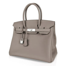 Load image into Gallery viewer, Birkin 30 Bag Gris Asphalte Togo Palladium Hardware