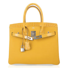 Load image into Gallery viewer, Birkin Touch 30 Bag Jaune Ambre Crocodile / Togo Limited Edition