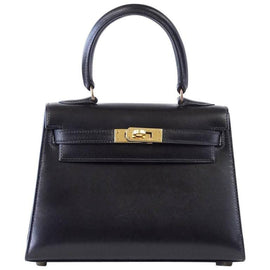 Kelly 20 Mini Sellier Vintage Bag Box Leather Gold Hardware